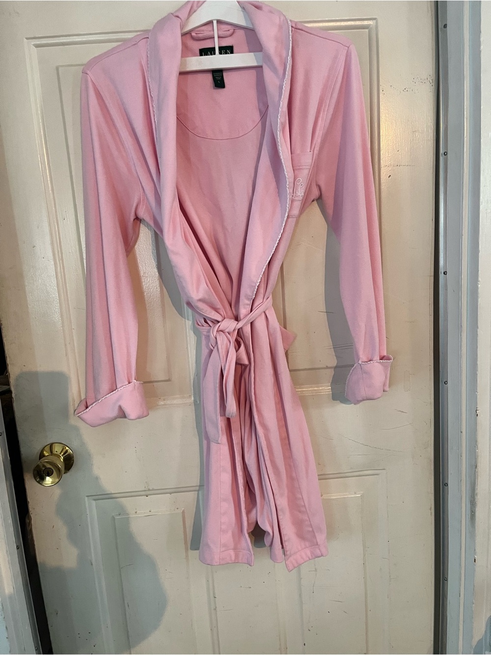 Lauren Ralph Lauren Pink Tie-Waist Robe with Matching Tank